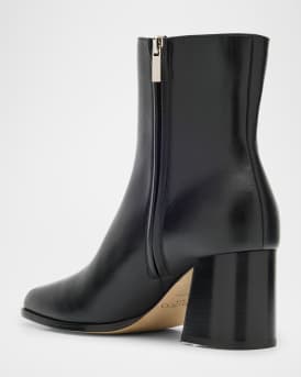 Linne Smooth Leather Ankle Booties