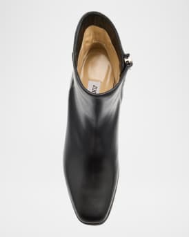 Linne Smooth Leather Ankle Booties