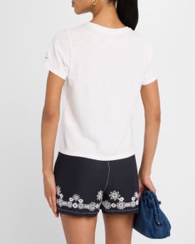 Shrunken Denim J'Adore Tee