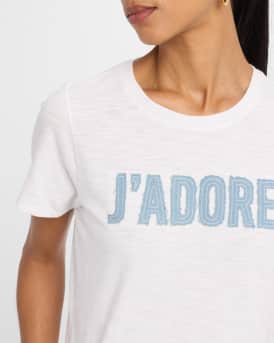 Shrunken Denim J'Adore Tee