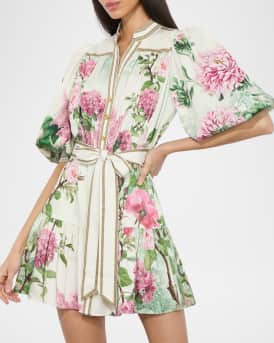 Cora Voluminous Tiered Mini Shirtdress