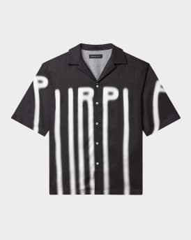 Men's Blurred Wordmark Short-Sleeve Shirt 