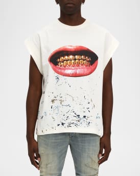 Men's Sleeveless Graphic Print Top 