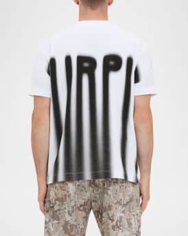 Men's Short-Sleeve Textured Blurred Logo Tee