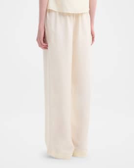 Wide-Leg Silk Trousers