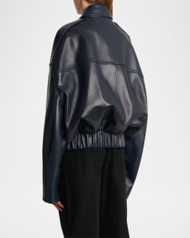 Owey Leather Bomber Jacket