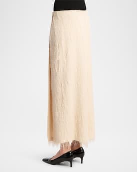 Quinn Fringe Knit Ankle Wrap Skirt