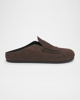 Les Mocassin Suede Mules