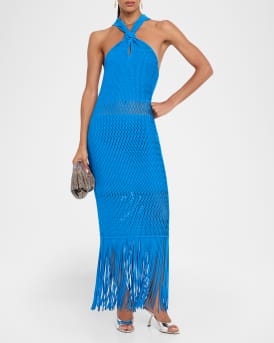 Sanchez Lattice Knit Midi Dress