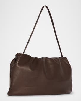 XL Bourse Shoulder Bag in Silk Leather
