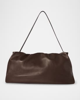 XL Bourse Shoulder Bag in Silk Leather