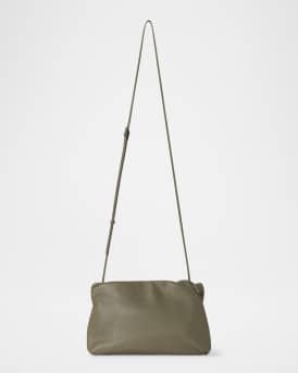 Bourse Crossbody Bag in Silk Leather
