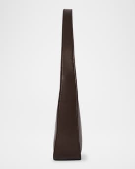 Half Moon Shoulder Bag in Silk Leather