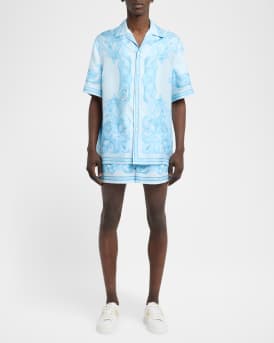 Men's Silk Barocco Short-Sleeve Shirt