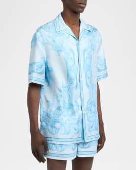 Men's Silk Barocco Short-Sleeve Shirt