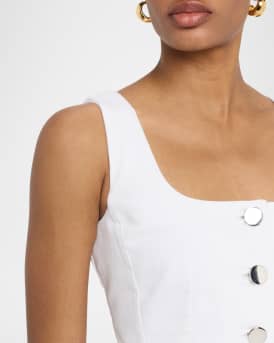 Georgia Scoop-Neck Denim Vest
