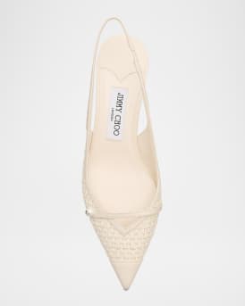 Amita 45 Raffia Slingback Pumps