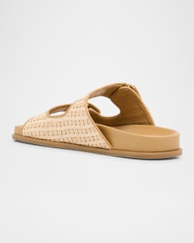 Fayence Raffia Sandals