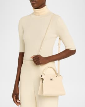 Lutece Nano Grained Leather Top-Handle Bag