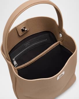 Odeon PM Grain Leather Bucket Bag