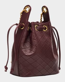 Cassandra Small YSL Bucket Bag in Quilted Leather