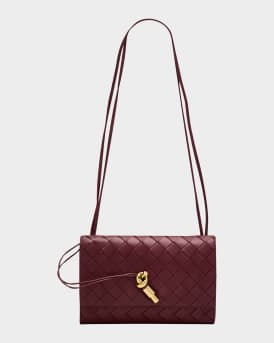 Andiamo Metallic Leather Pouch Bag