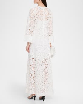 Cynthia Sequin-Embellished Floral Lace Gown