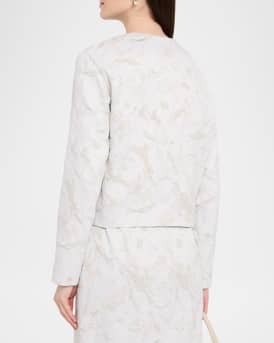 Button-Down Jacquard Jacket