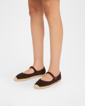 Suede Mary Jane Espadrilles