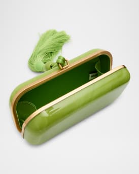 Yasmin Tasseled Acrylic Clutch Bag