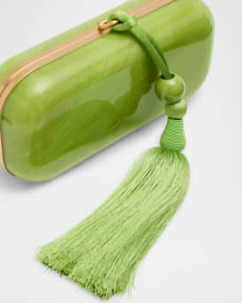 Yasmin Tasseled Acrylic Clutch Bag