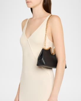Valma Sculptural Leather Clutch Bag