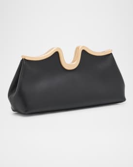 Valma Sculptural Leather Clutch Bag