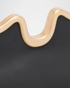 Valma Sculptural Leather Clutch Bag