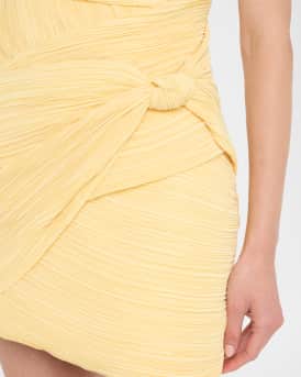 Ahra Asymmetric Plisse Mini Dress