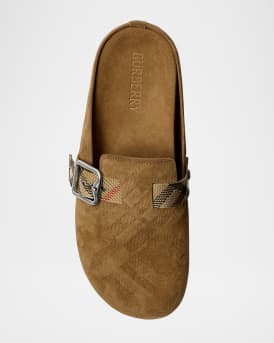 Urchin Calf Suede Slide Clogs