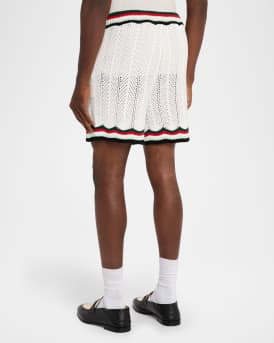 Men's Chevron Crochet Pull-On Shorts