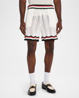 Men's Chevron Crochet Pull-On Shorts