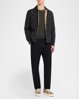 Men's Reversible Check Quilted Nylon Overshirt