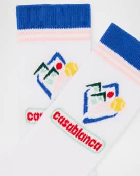 Men's Printed Logo Sport Crew Socks