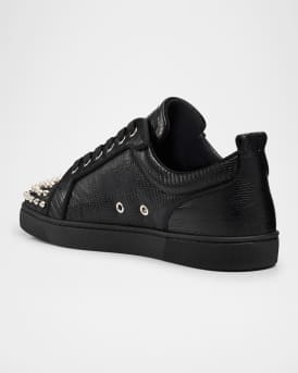 Men's Louis Junior Spikes Lizard-Effect Leather Sneakers