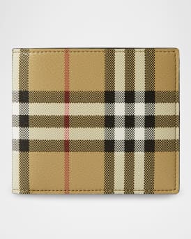 Men's Vintage Check Bifold Wallet