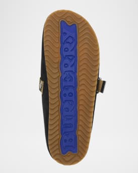 Men's Urchin Suede Check-Strap Clogs