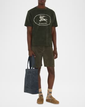 Men's Urchin Suede Check-Embossed Clogs