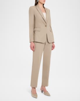 Cotton Couture Single-Button Blazer
