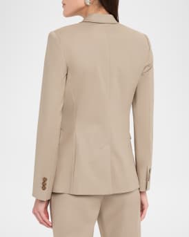Cotton Couture Single-Button Blazer