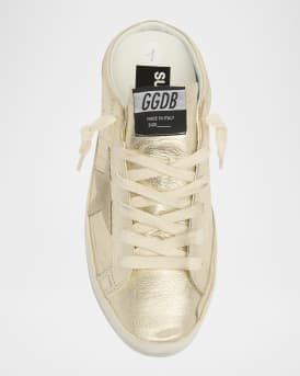 Super Star Sabot Metallic Leather Slide Sneakers