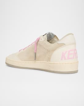 Ballstar Mixed Leather Low-Top Sneakers 