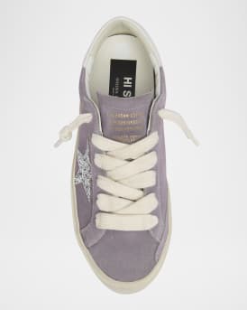 Hi Star Suede Glitter Low-Top Sneakers