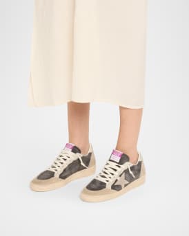 Ballstar Mixed Leather Low-Top Sneakers